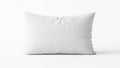 Minimalist white throw pillow isolated on white background Royalty Free Stock Photo