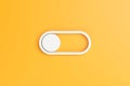 Minimalist White Toggle Switch on Yellow