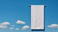 Minimalist White Towel On Blue Sky Background Royalty Free Stock Photo