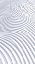 Minimalist white wavy pattern design rendering abstract backdrop 3D illustration flowing curves modern architecture Royalty Free Stock Photo