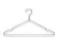 Minimalist wire clothes hanger with simple design Royalty Free Stock Photo