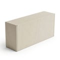 Minimalist wooden block on white background Royalty Free Stock Photo
