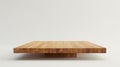 Minimalist Wooden Platform Table on White Background - Modern Furniture Design. Generative Ai