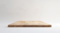 Minimalist Wooden Platform Table on White Background - Modern Furniture Design. Generative Ai