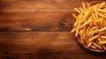 Minimalist Wooden Table With French Fries - Innovative Page Design