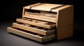 minimalist wooden tool box Royalty Free Stock Photo