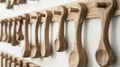 Minimalist Wooden Wall Pegs for Modern Homes Royalty Free Stock Photo