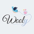 Free Vector Wooly Knitting Studio Logo Design