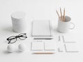 Minimalist workspace essentials Royalty Free Stock Photo
