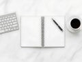 Minimalist workspace setup Royalty Free Stock Photo