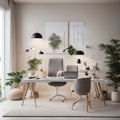 Minimalist Workspace Visually Appealing Image of Modern Home Office Royalty Free Stock Photo