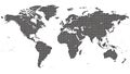 Minimalist Dotted World Map Illustration Isolated on White Background for Global Business Royalty Free Stock Photo