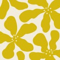 Minimalist Yellow Flower Power Hippie Art