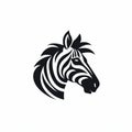Minimalist Zebra Head Logo Design