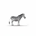 Minimalist Zebra Illustration: A Bold And Striking Masterpiece