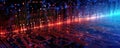 minimalistic abstract background with binary code and circuitry, symbolizing the digital age and technological progress panorama Royalty Free Stock Photo