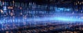 minimalistic abstract background with binary code and circuitry, symbolizing the digital age and technological progress panorama Royalty Free Stock Photo