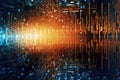 minimalistic abstract background with circuitry patterns and binary code, symbolizing the intricate workings of technology Royalty Free Stock Photo