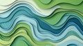 Minimalistic abstract earth day themed background with green and blue wave patterns. concept of environmental awareness Royalty Free Stock Photo