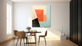 Minimalistic Abstract Geometric Design For Modern Dining Room Royalty Free Stock Photo