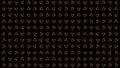 Minimalistic abstract pattern with rotating neon triangles, seamless loop. Motion. Rows of tiny triangular silhouettes Royalty Free Stock Photo
