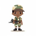 Minimalistic Animation of a Kid Soldier AI Generated