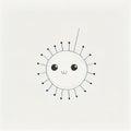 A Minimalist Cute Virus Drawing Illustration to Make You Smile - Turning the Microscopic World into an Endearing Masterpiece