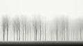 Minimalistic autumn landscape with trees in gray tones. Autumn depression Royalty Free Stock Photo