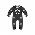 Minimalistic Baby Costume Icon With Monochromatic Design