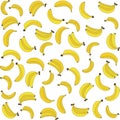 minimalistic bananas pattern. Illustration for print on textile, banners, home decor, paper, for social media.