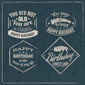 Minimalistic birthday quote typographical background .