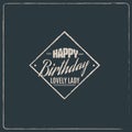 Minimalistic birthday quote typographical background .