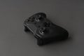 Minimalistic black: close-up of the gamepad on a black background