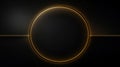 Minimalistic Black and Gold Circle Frame Template AI Generated