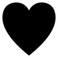 Minimalistic black heart icon template