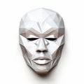 Minimalistic Black Man Mask With Sleek Metallic Finish