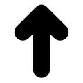 Minimalistic black rounded arrow icon template Royalty Free Stock Photo