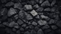 Minimalistic Black Stone Texture Background AI Generated