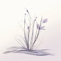 Minimalistic Lavender Illustration With Abstract Shapes