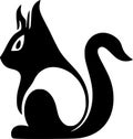 Squirrel - minimalist and flat logo - vector illustration Royalty Free Stock Photo