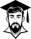 Graduation - high quality vector logo - vector illustration ideal for t-shirt graphic Royalty Free Stock Photo