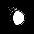 Lemon - minimalist and flat logo - vector illustration Royalty Free Stock Photo