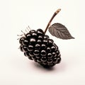 Minimalistic Blackberry Fruit Image With Monochromatic Imagery