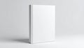 A minimalistic blank white book standing upright representing untold story, potential, creativity, authorship or future publishing Royalty Free Stock Photo