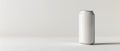 Minimalistic blank white can with a smooth surface, ready for branding.