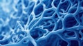 Minimalistic Blue Coral Closeup AI Generated