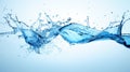 Minimalistic Blue Glass Water Splash AI Generated Royalty Free Stock Photo