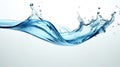 Minimalistic Blue Glass Water Splash AI Generated Royalty Free Stock Photo