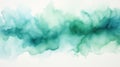 Minimalistic Blue Green Watercolor Artwork AI Generated