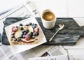 Minimalistic breakfast photographed clean and bright